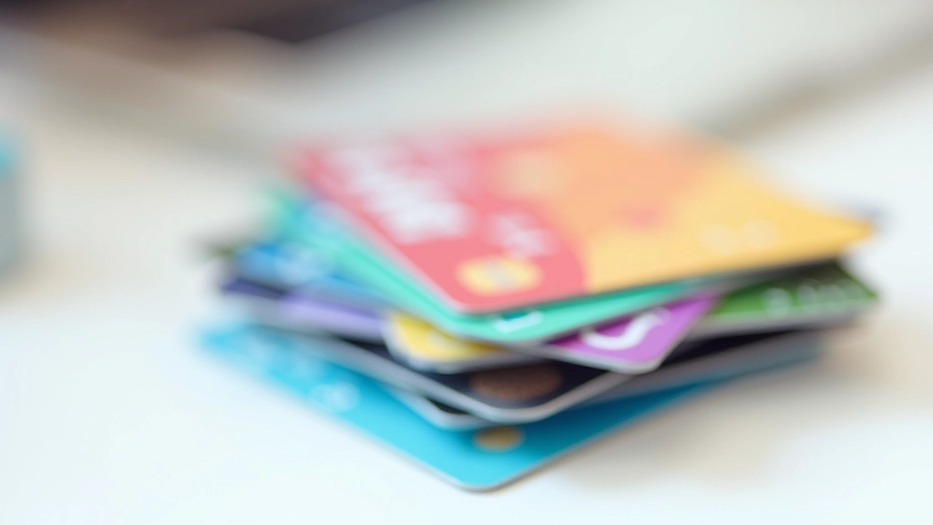 Assortiment de cartes d'avantages étudiants colorées empilées sur un bureau blanc, avec la carte ISIC en évidence, photographie détaillée