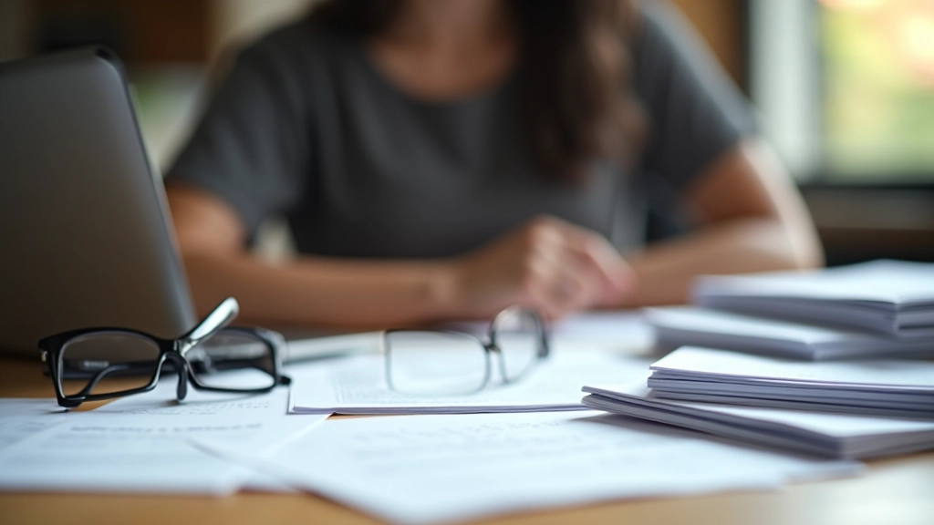 Formulaire de demande de bourse CROUS avec documents administratifs sur un bureau